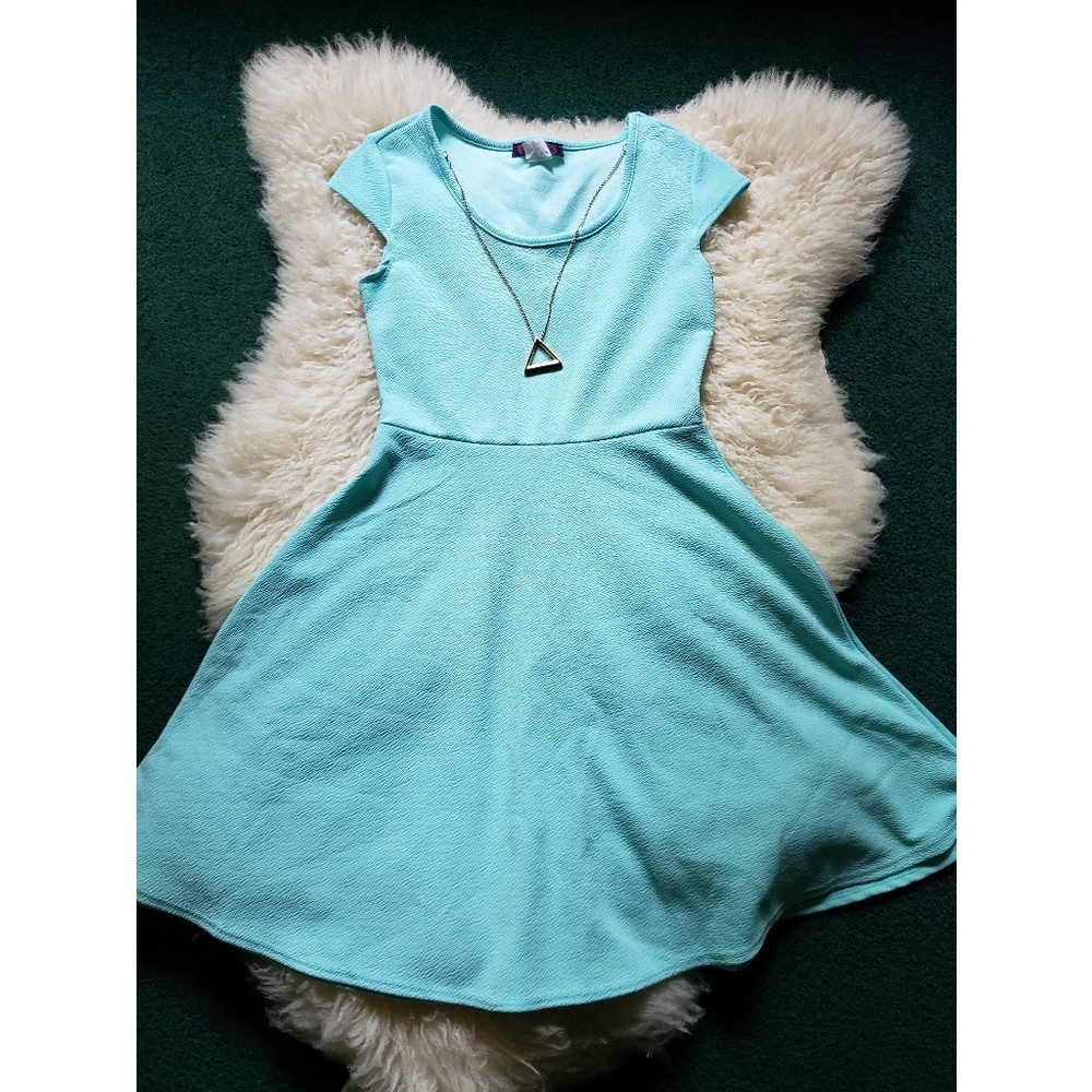 Teal skater dress